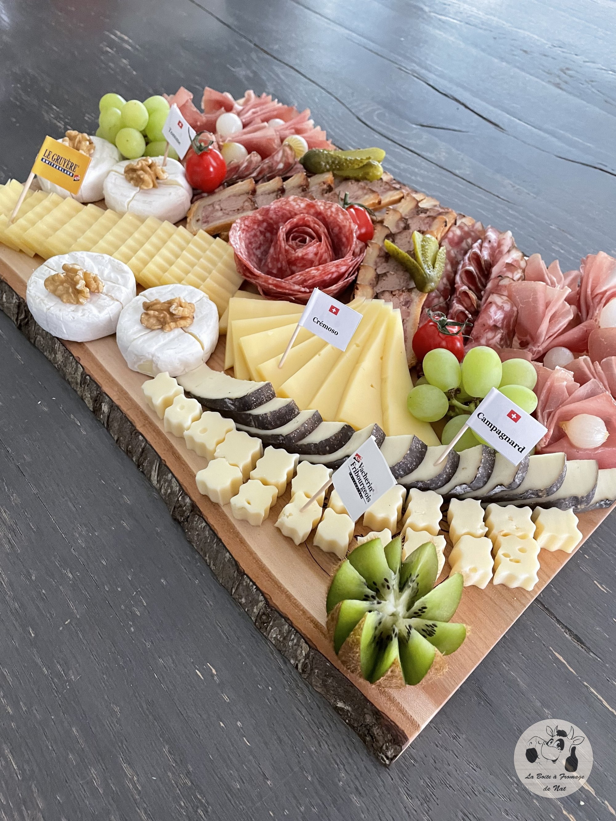 Petit plateau de fromages et viandes